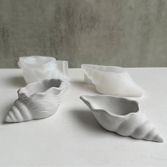 (2) Creative Unique Conch Shell Silicone Molds Bundle +MICA & MORE Shells Sand - Picture 5 of 16